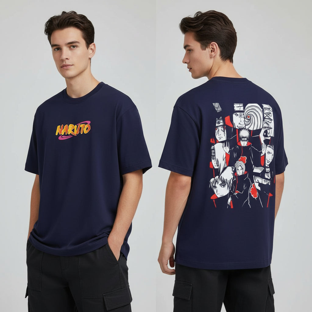 LOSTSET “Street King – NARUTO Akatsuki Collage Edition” Premium Oversized Tee