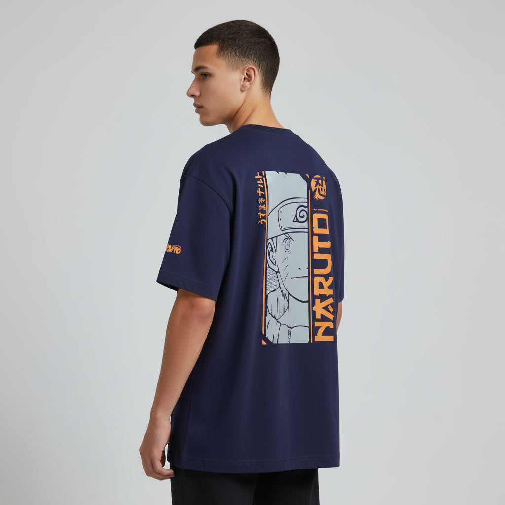 LOSTSET “Street King – NARUTO Uzumaki Vertical Edition” Premium Oversized Tee