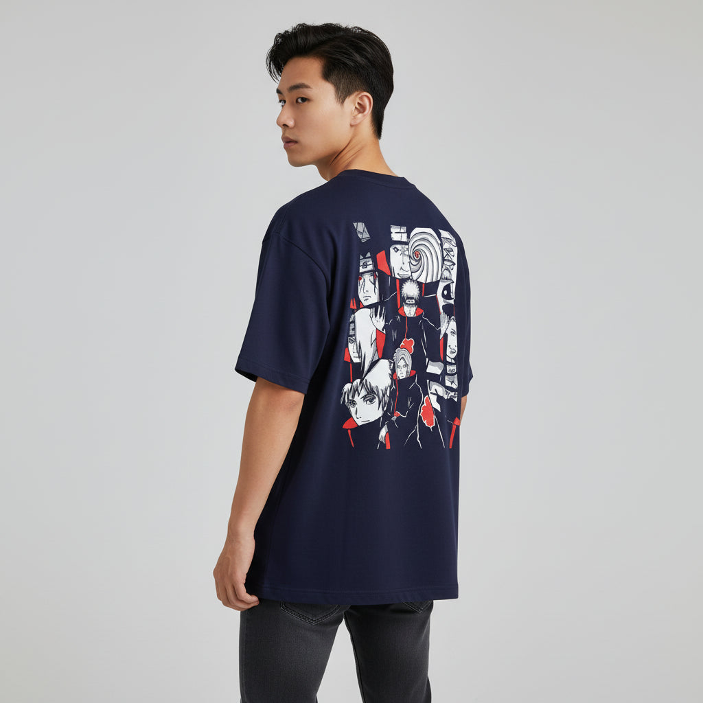 LOSTSET “Street King – NARUTO Akatsuki Collage Edition” Premium Oversized Tee