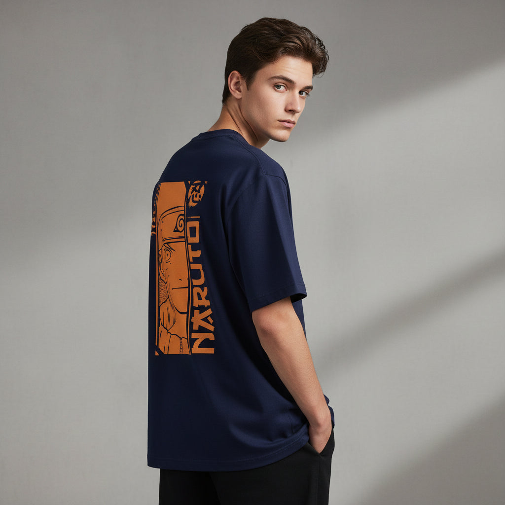 LOSTSET “Street King – NARUTO Uzumaki Vertical Edition” Premium Oversized Tee