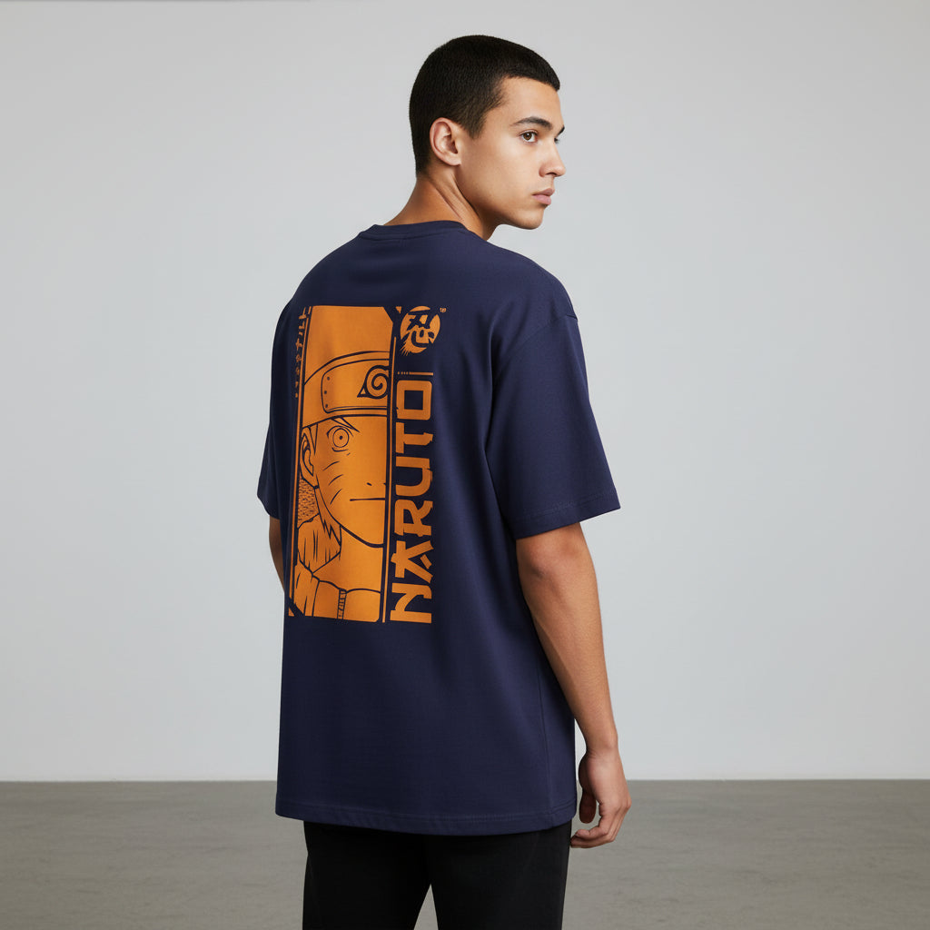 LOSTSET “Street King – NARUTO Uzumaki Vertical Edition” Premium Oversized Tee